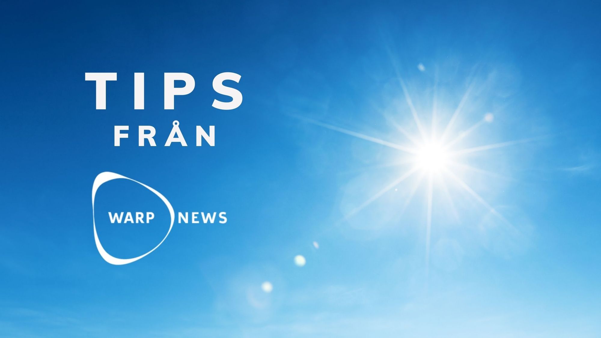 đĄ Tips frĂ„n Warp News: Mat ur tunna luften och kartor som visar framsteg