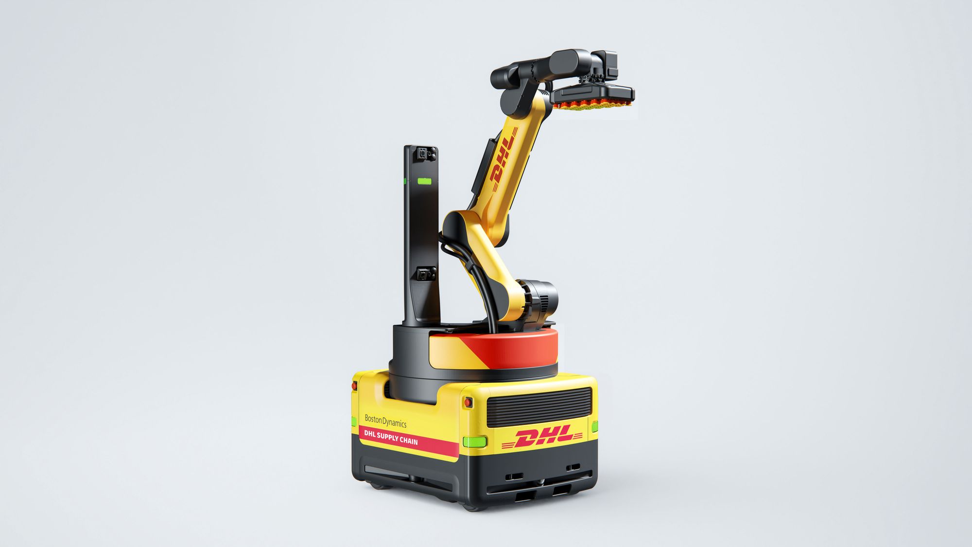 đ€ Boston Dynamics Stretch-robot fĂ„r jobb pĂ„ DHL:s lager