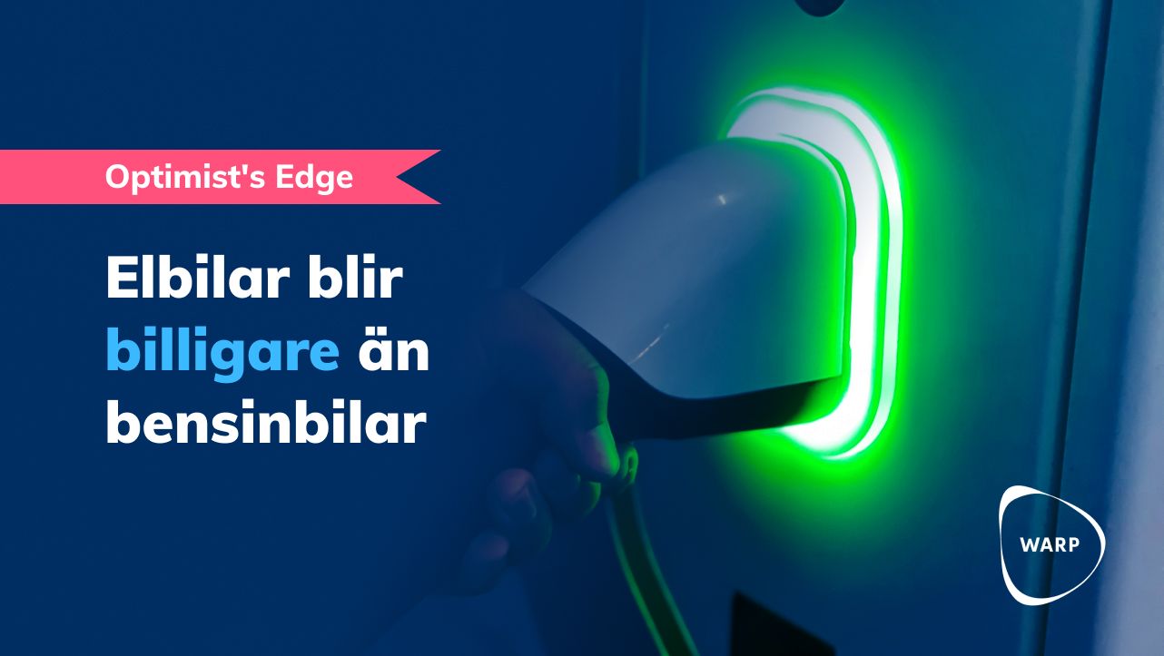 💡 Optimist's Edge: Då blir elbilar billigare än bensinbilar