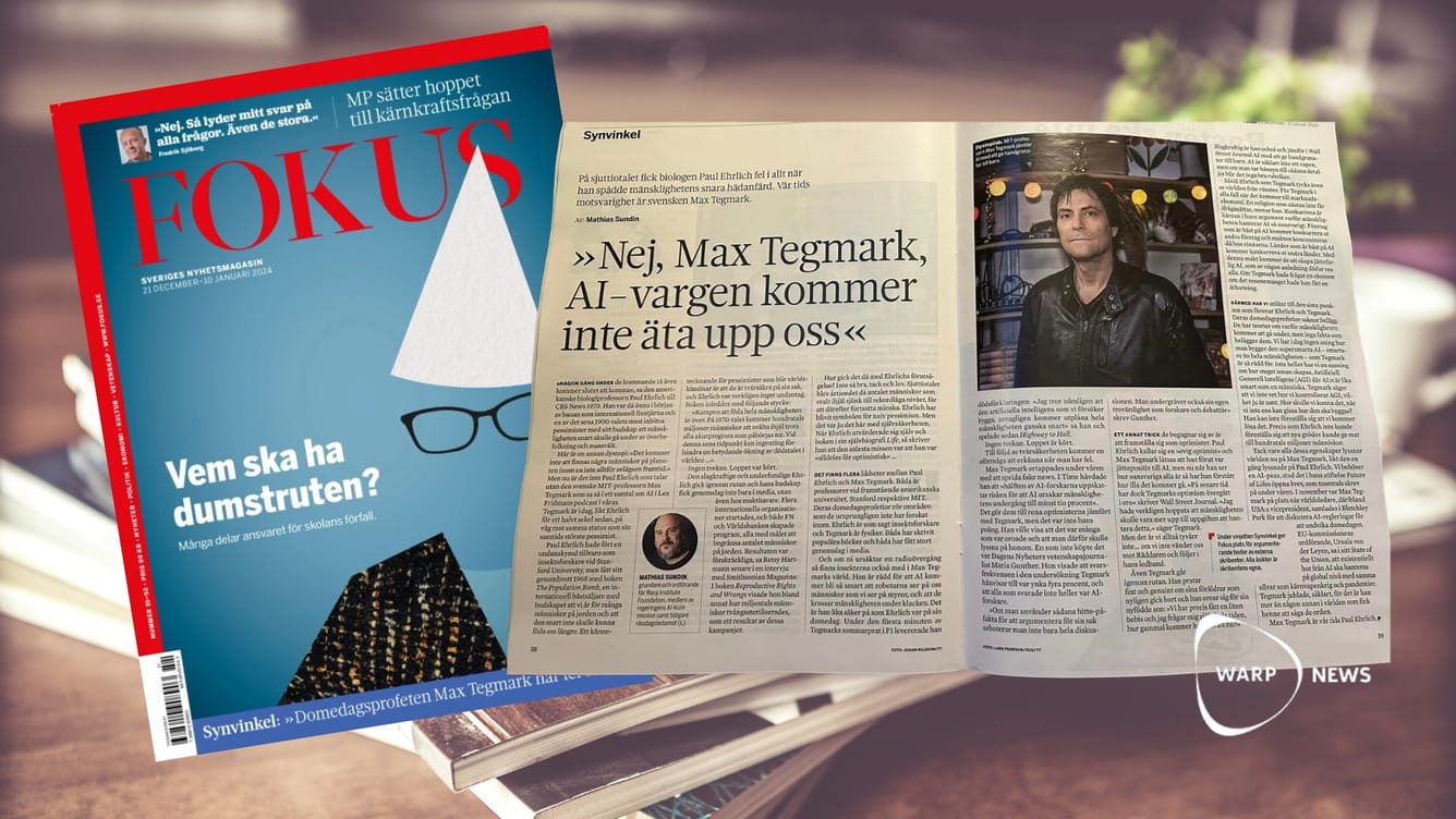 ☹️ Max Tegmark är vår tids Paul Ehrlich